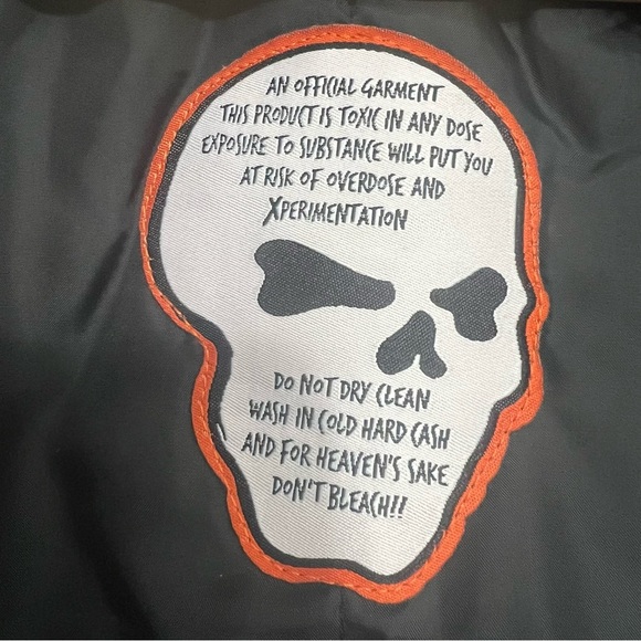 Brand X Los Angeles Reaper Banners Varsity Jacket Purple Streetwear Goth Wool M - Picture 9 of 15